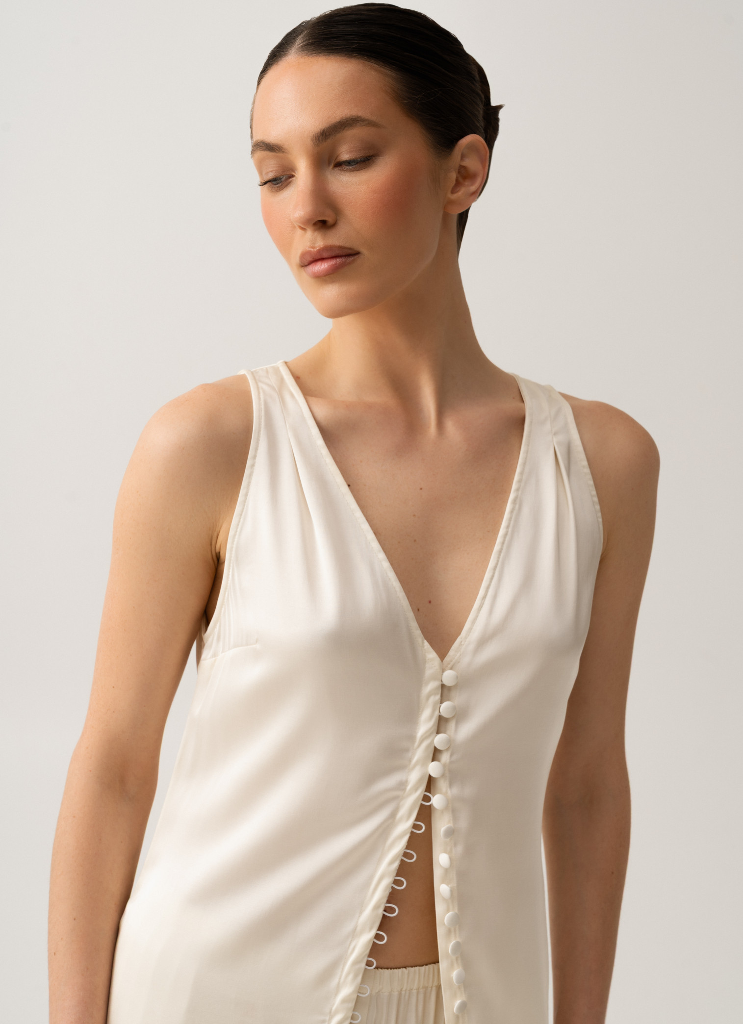 Milk Silk Satin Tunic