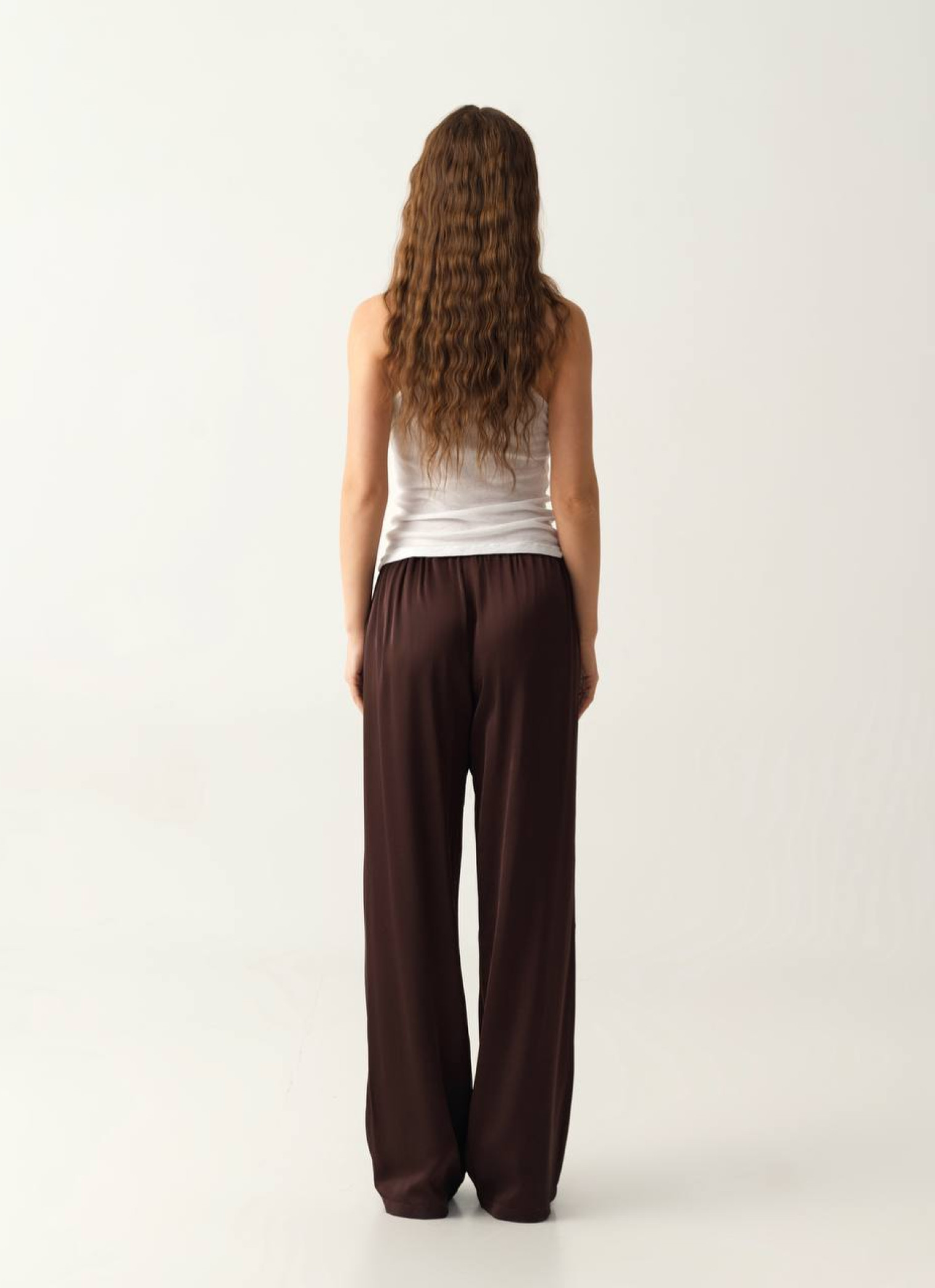 Штани із шовк-сатину