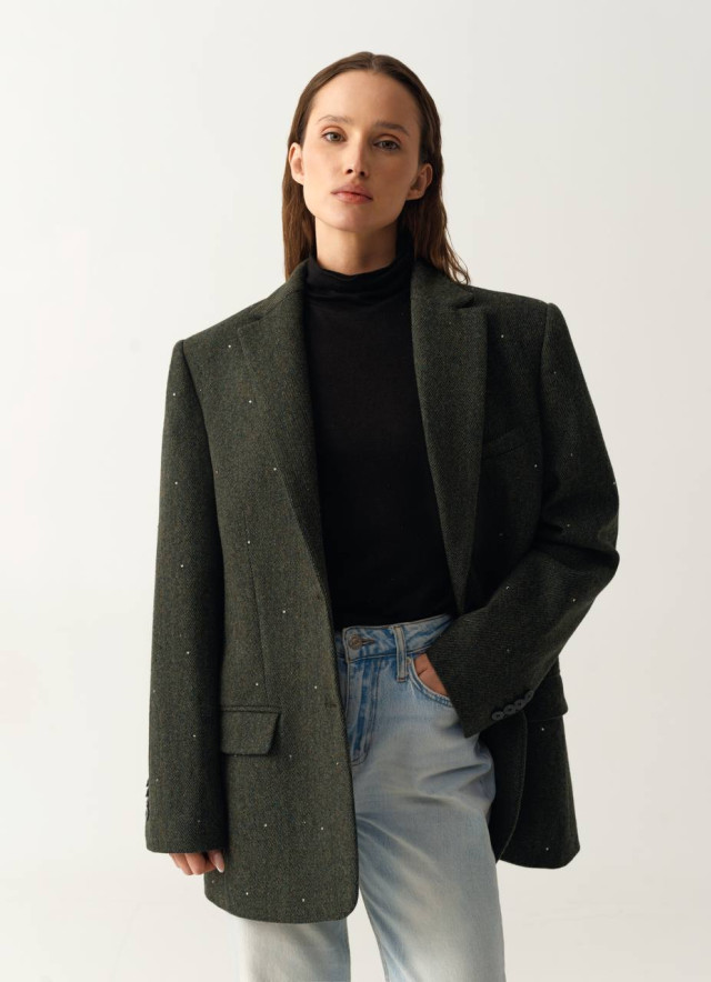 tweed jacket Green