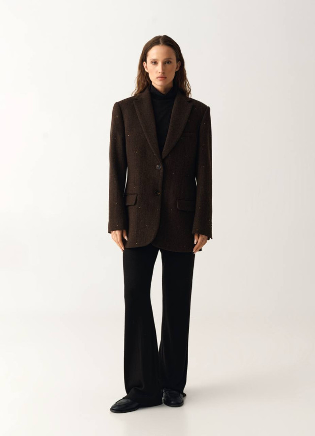 Жакет із твіду Brown 