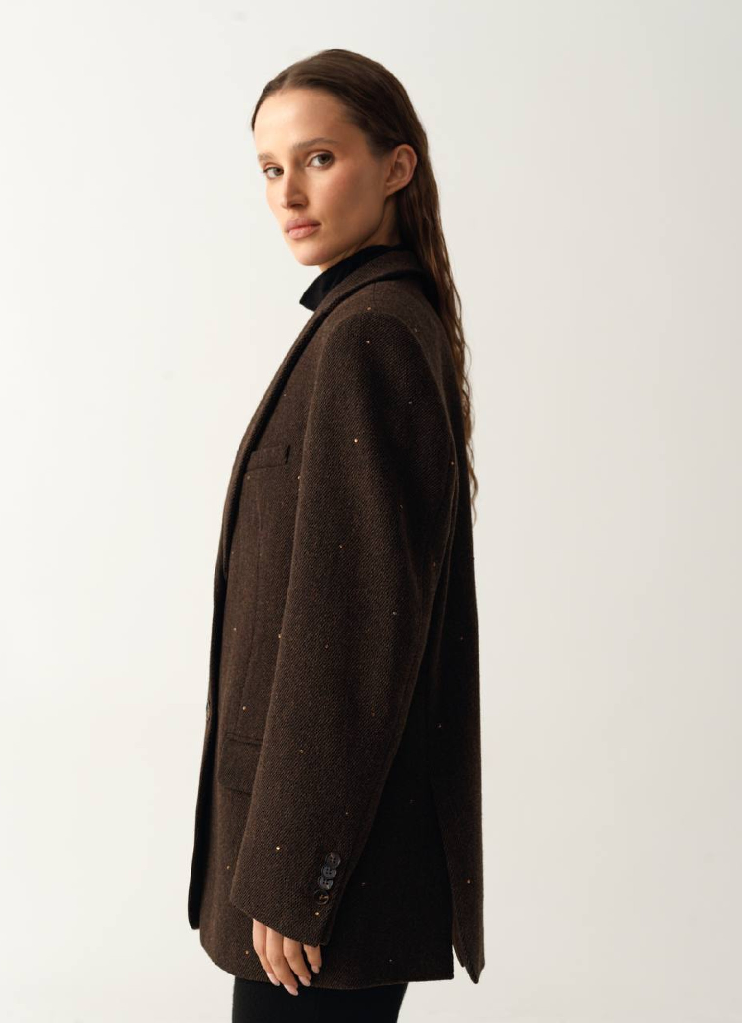 Жакет із твіду Brown 