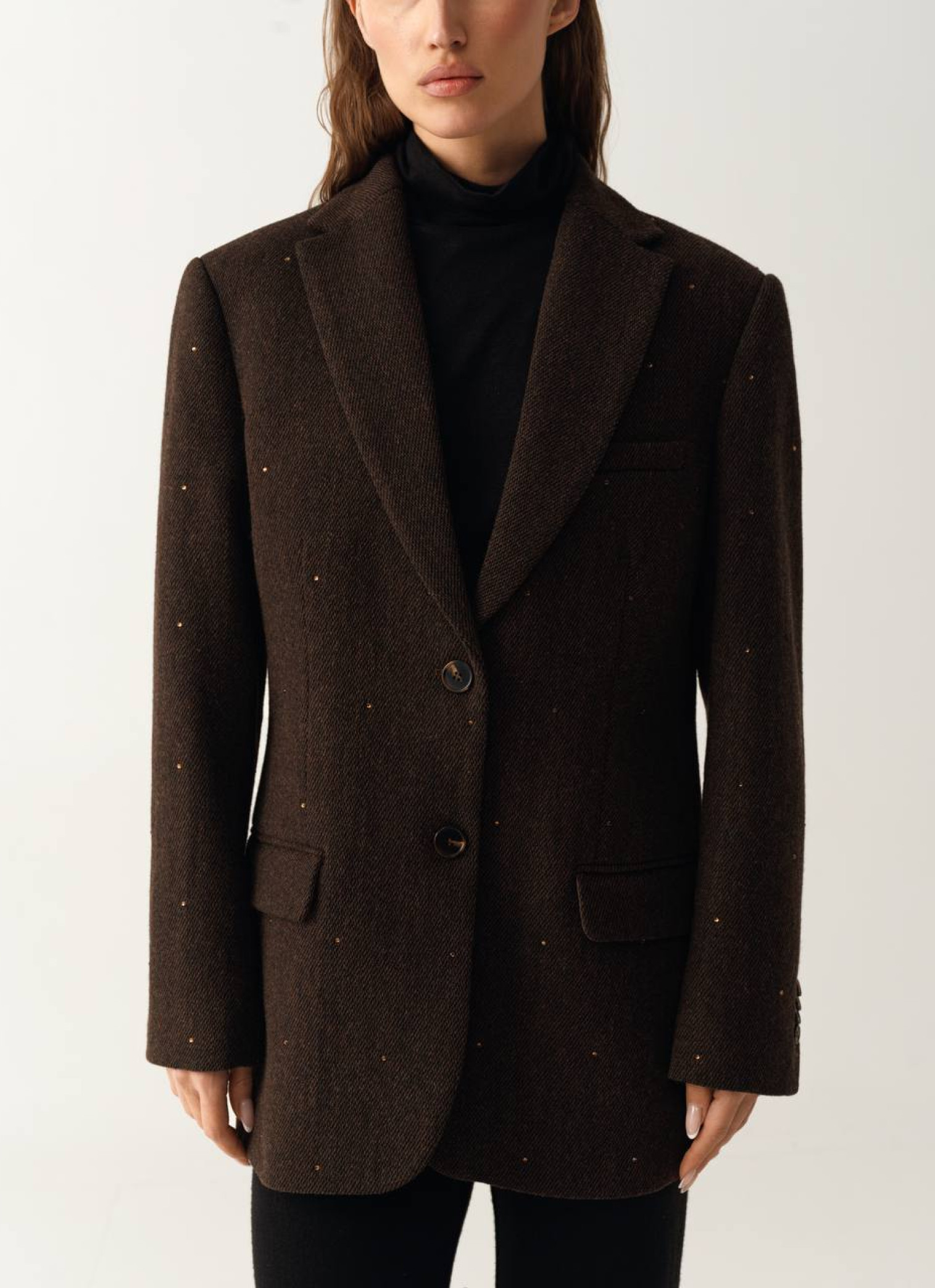 Жакет із твіду Brown 